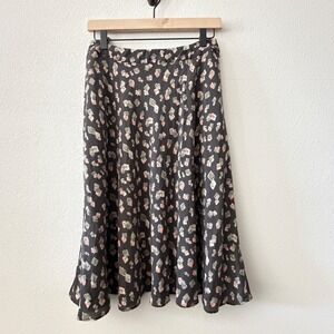 JONES NEW YORK Women Skirt 8P Silk Abstract Geometric Midi Office Workwear Fairy